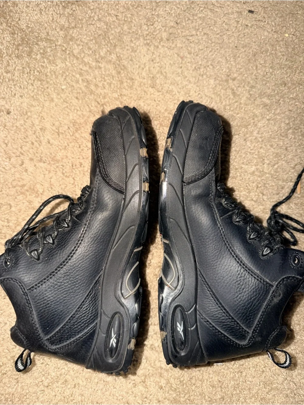 Reebok Work Men’s 9M Black Leather Waterproof Slip Resistant Work Boots